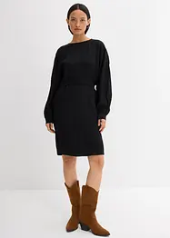 Mini jurk met structuur in een viscosemix, bonprix