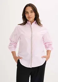 Overhemdblouse met strass, bonprix