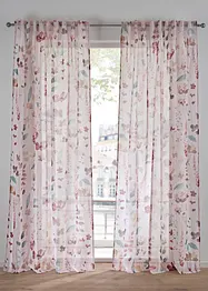 Transparant gordijn met bloemenprint (1 stuk), bonprix