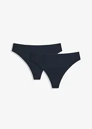 High waist string van glanzend materiaal (set van 2), bonprix
