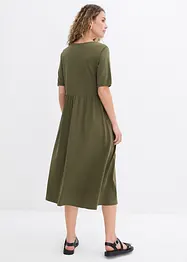 Katoenen midi jurk met knoopsluiting, bonprix