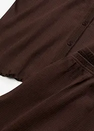 Geribde pyjama met knoopsluiting, bonprix