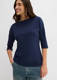 Shirt met carmen-hals van katoen, bonprix