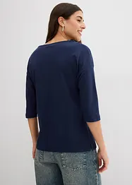 Shirt met carmen-hals van katoen, bonprix