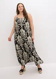 Jurk met spaghettibandjes van gestructureerde viscose, bonprix
