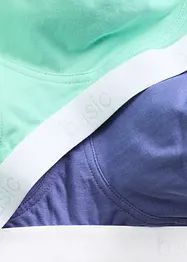 T-shirt bh zonder beugels (set van 2) met biologisch katoen, bonprix