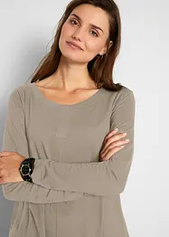 Shirt met lange mouwen van katoen/viscose-mengsel, bonprix