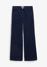 Wijde stretch corduroy broek, high waist, bonprix