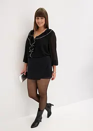 Chiffon blouse met volants, bonprix