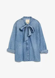 Spijkerblouse met strik, bonprix