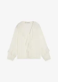 Chiffon blouse met volants, bonprix