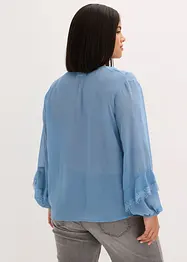 Chiffon blouse met volants, bonprix