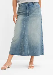 Maxi spijkerrok, mid waist, bonprix
