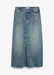 Maxi spijkerrok, mid waist, bonprix