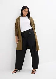 Barrel jeans mid waist met riem, bonprix