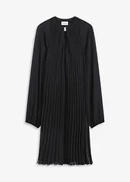 Mini jurk van fijn chiffon met plissé, bonprix
