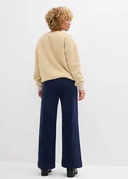Wijde stretch corduroy broek, high waist, bonprix