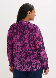 Chiffon blouse met smokwerk, bonprix
