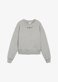 Oversized sweater met stras, bonprix