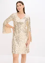 Paillettenjurk met trompetmouwen, bonprix