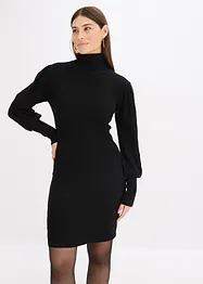 Gebreide jurk met col, bonprix