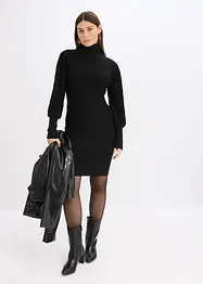 Gebreide jurk met col, bonprix