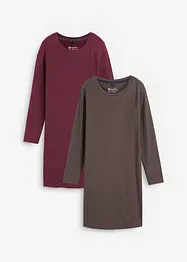 Jersey jurk (set van 2), bonprix