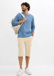 Henley shirt van biologisch katoen (set van 2), lange mouw, bonprix