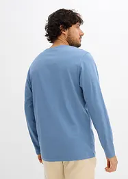Henley shirt van biologisch katoen (set van 2), lange mouw, bonprix