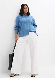 Oversized spijkerblouse van biologisch katoen, bonprix