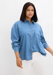 Oversized spijkerblouse van biologisch katoen, bonprix