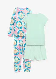 Pyjama + shortama met biologisch katoen (4-dlg. set), bonprix