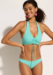 Bikini met halternek (2-dlg. set) met plooitjes, bonprix