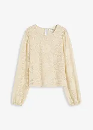 Kort shirt van elastisch kant, bonprix