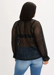 Kanten shirt met volants, bonprix