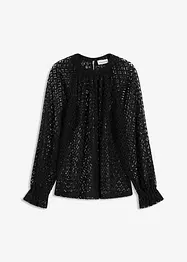 Kanten shirt met volants, bonprix