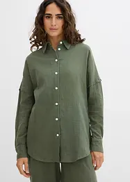 Oversized overhemd van luchtige mousseline, bonprix