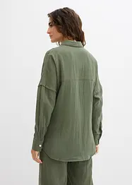 Oversized overhemd van luchtige mousseline, bonprix