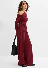 One shoulder shirt van gestructureerde crêpe, bonprix