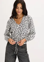 Korte blouse met plooitjes, bonprix