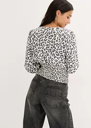 Korte blouse met plooitjes, bonprix