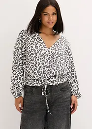 Korte blouse met plooitjes, bonprix