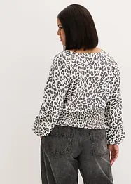Korte blouse met plooitjes, bonprix