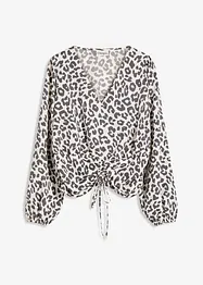 Korte blouse met plooitjes, bonprix