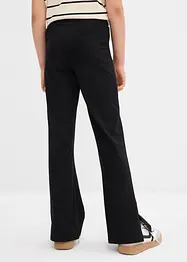 Uitlopende jersey broek van een elastische biologisch katoenmix (set van 2), bonprix