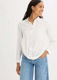 Blouse van gestructureerd materiaal met wikkeldetail, bonprix