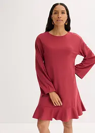 Korte jurk met volant van Punto di Roma, bonprix
