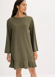 Korte jurk met volant van Punto di Roma, bonprix