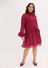 Chiffon jurk met volants, bonprix