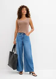 Wide leg jeans mid waist, bonprix